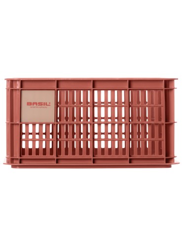 Gerecyclede fietskrat Basil Crate S 17.5 liter 29 x 39 x 20 cm - terra red