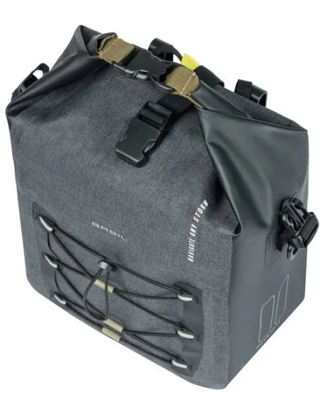 Enkele fietstas Basil Navigator Storm MIK SIDE M 12-15 liter 34 x 28 x 19 cm - zwart