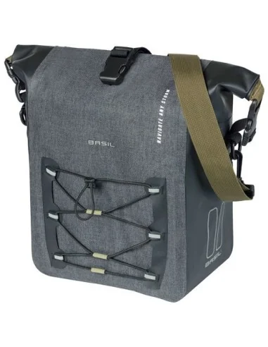 Enkele fietstas Basil Navigator Storm MIK SIDE M 12-15 liter 34 x 28 x 19 cm - zwart