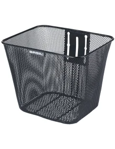 Fietsmand Basil Bilbao met vaste montage 26 x 22 x 27 cm - zwart