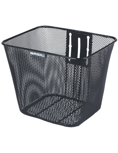 Fietsmand Basil Bilbao met vaste montage 26 x 22 x 27 cm - zwart