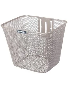 Fietsmand Basil Bilbao met vaste montage 26 x 22 x 27 cm - nude metallic
