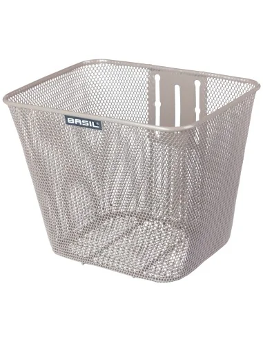 Fietsmand Basil Bilbao met vaste montage 26 x 22 x 27 cm - nude metallic