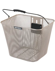 Fietsmand Basil Bilbao KF bevestiging 26 x 22 x 27 cm - nude metallic
