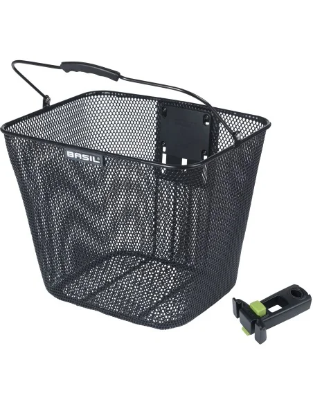 Fietsmand Basil Bilbao KF bevestiging inclusief stuurpenhouder 26 x 22 x 27 cm - zwart