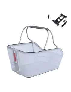 Fietsmand Basil Cento Tech Fiber Nordlicht MIK 21 Liter 39 x 24 x 15 cm blauw zilver