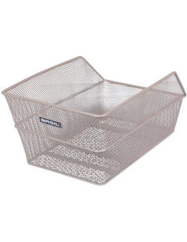 Fietsmand Basil Cento achtermand 24 x 38,5 x 11 cm - nude metallic
