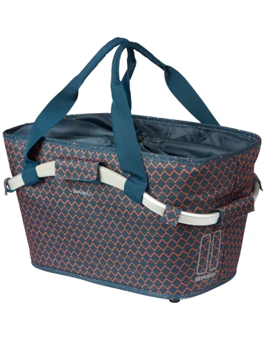 Fietsmand Basil Flair Carry All achtermand met MIK bevestiging 38 x 21 x 27 cm - navy blue