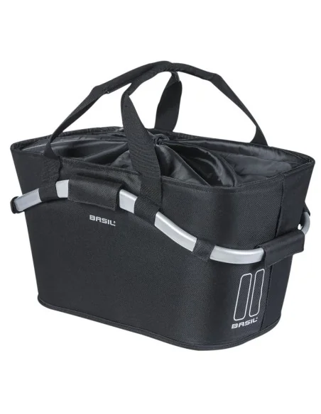 Fietsmand Basil Classic Carry All met MIK bevestiging 22 liter 20 x 38 x 17 cm - zwart