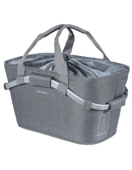 Fietsmand Basil 2Day Carry All met MIK bevestiging 22 liter 20 x 38 x 17 cm - grijs