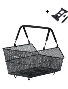 Fietsmand Basil Cento met MIK bevestiging 14 liter 39 x 24 x 13 cm - zwart
