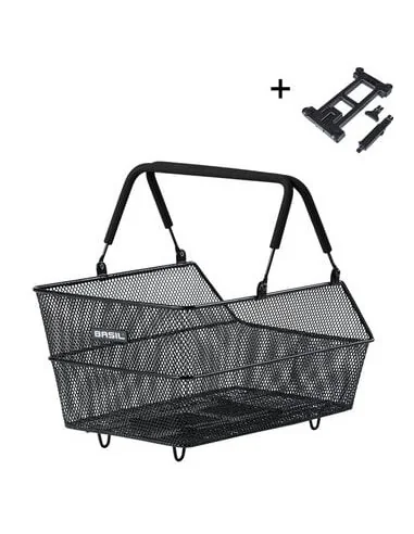 Fietsmand Basil Cento met MIK bevestiging 14 liter 39 x 24 x 13 cm - zwart