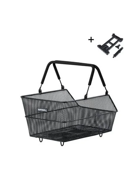 Fietsmand Basil Cento met MIK bevestiging 14 liter 39 x 24 x 13 cm - zwart