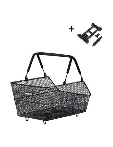 Fietsmand Basil Cento S met MIK bevestiging 7 liter 31 x 21 x 11 cm - zwart