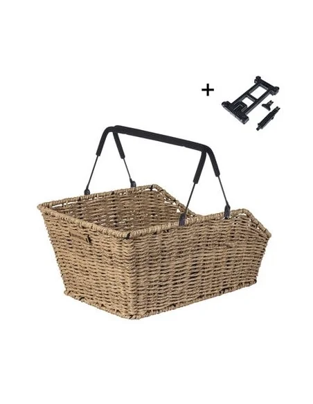 Rieten fietsmand Cento Rattan Look MIK 40 x 25 x 12 cm - seagrass