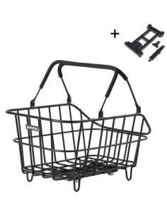 Fietsmand Basil Cento Alu met MIK bevestiging 14 liter 39 x 24 x 15 - zwart