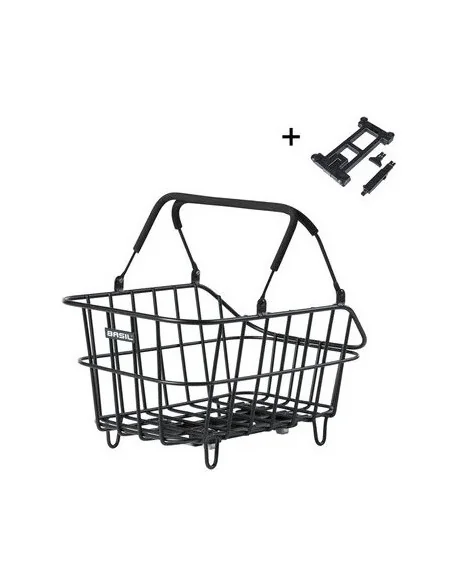 Fietsmand Basil Cento Alu met MIK bevestiging 14 liter 39 x 24 x 15 - zwart