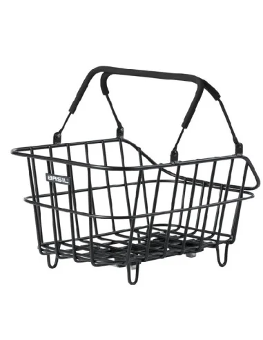 Fietsmand Basil Cento Alu met MIK bevestiging 14 liter 39 x 24 x 15 - zwart