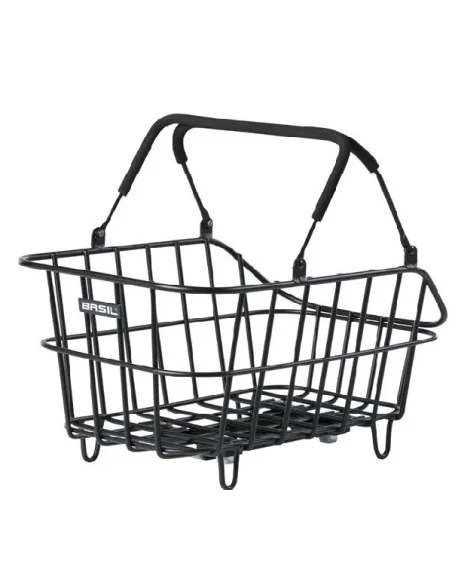 Fietsmand Basil Cento Alu met MIK bevestiging 14 liter 39 x 24 x 15 - zwart