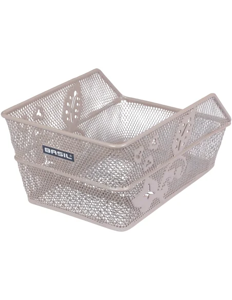Fietsmand Basil Cento Flower S 31 x 21 x 0 - Nude metallic