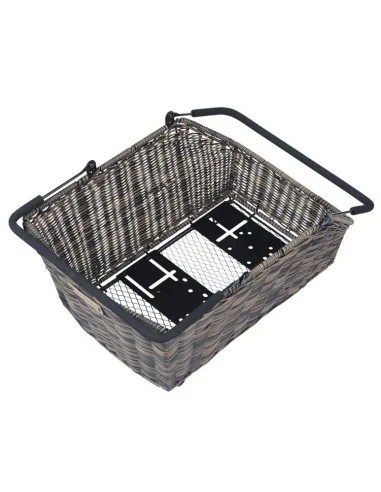 Fietsmand Basil Cento Rattan look Multi System 41 x 25 x 12 cm - bruin