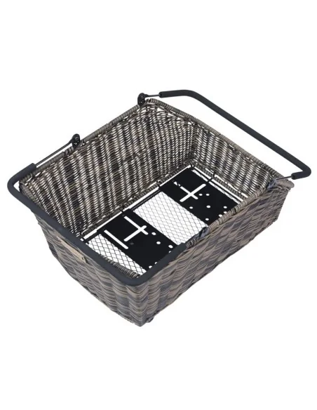Fietsmand Basil Cento Rattan look Multi System 41 x 25 x 12 cm - bruin