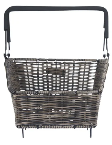 Fietsmand Basil Cento Rattan look Multi System 41 x 25 x 12 cm - bruin