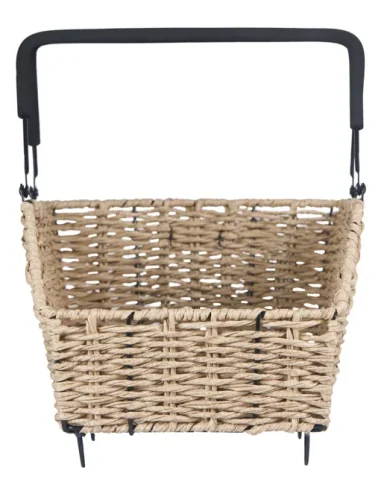 Fietsmand Basil Cento Rattan look Multi system 40 x 25 x 12 cm - seagrass