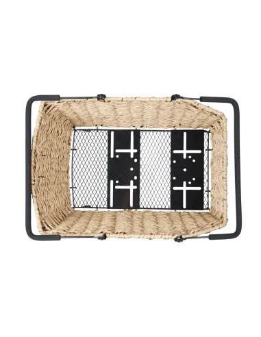 Fietsmand Basil Cento Rattan look Multi system 40 x 25 x 12 cm - seagrass