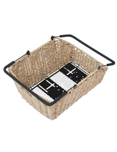 Fietsmand Basil Cento Rattan look Multi system 40 x 25 x 12 cm - seagrass