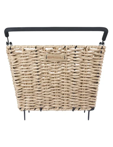 Fietsmand Basil Cento Rattan look Multi system 40 x 25 x 12 cm - seagrass