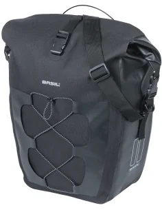 Enkele fietstas Basil Navigator Waterproof MIK 22 liter - 19 x 27 x 41 cm - zwart