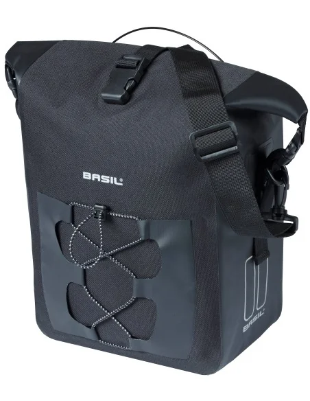 Enkele fietstas Basil Navigator Waterproof M MIK 14 liter - 14 x 24 x 34 cm - zwart