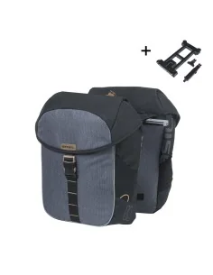 Dubbele fietstas Basil Miles MIK 34 liter 13 x 26 x 35 cm - zwart/grijs 2