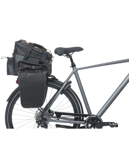 Bagagedragertas Basil Miles Tarpaulin XL Pro MIK 9-36 liter 33 x 19 x 18 cm - zwart/oranje