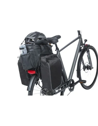 Bagagedragertas Basil Miles Tarpaulin XL Pro MIK 9-36 liter 33 x 19 x 18 cm - zwart/oranje