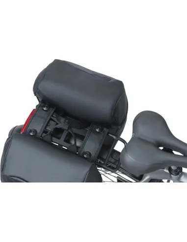 Dubbele Fietstas Basil Miles Tarpaulin MIK 34 liter 13 x 25 x 37 cm - zwart/oranje