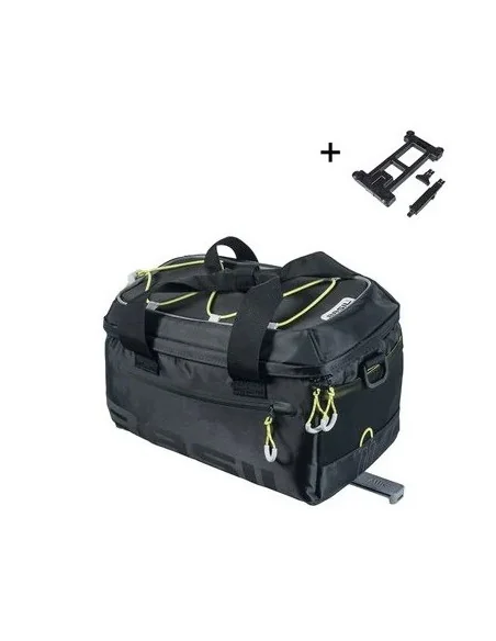Bagagedragertas Basil Miles MIK 7 liter 29 x 18 x 17 cm - zwart