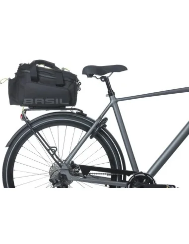 Bagagedragertas Basil Miles MIK 7 liter 29 x 18 x 17 cm - zwart/grijs