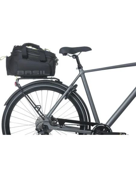 Bagagedragertas Basil Miles MIK 7 liter 29 x 18 x 17 cm - zwart/grijs