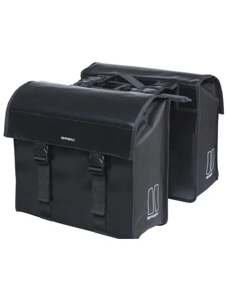 Dubbele fietstas Basil Urban Load MIK 48-53 liter - zwart