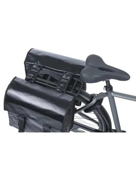 Dubbele fietstas Basil Urban Load MIK 48-53 liter - zwart