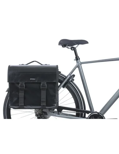 Dubbele fietstas Basil Urban Load MIK 48-53 liter - zwart