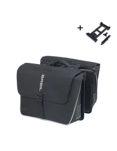 Dubble fietstas Basil Forte MIK 35 liter 15 x 38 x 30 cm - zwart