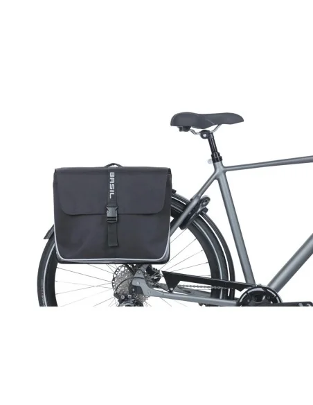 Dubble fietstas Basil Forte MIK 35 liter 15 x 38 x 30 cm - zwart