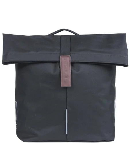 Dubbele fietstas Basil City MIK 28-32 liter - zwart