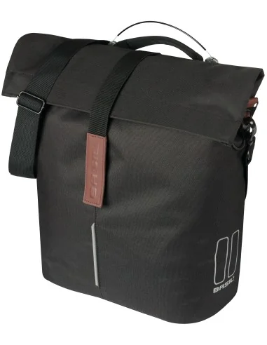 Fietsshopper Basil City MIK Studs14 liter 11 x 29 x 36cm - zwart