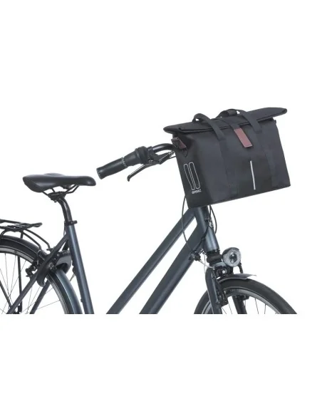 Fietshandtas Basil City MIK 8 - 11 liter 19 x 30 x 26 cm - zwart