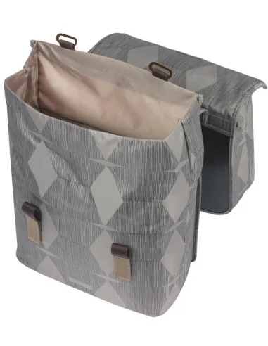 Dubbele Fietstas Basil Elegance MIK 40 - 49 liter - Chateau Taupe