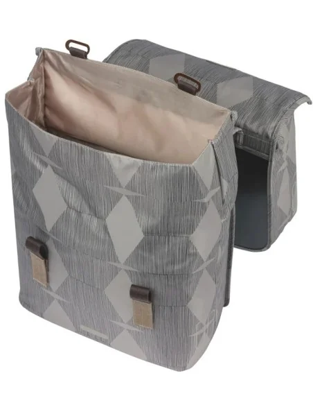 Dubbele Fietstas Basil Elegance MIK 40 - 49 liter - Chateau Taupe